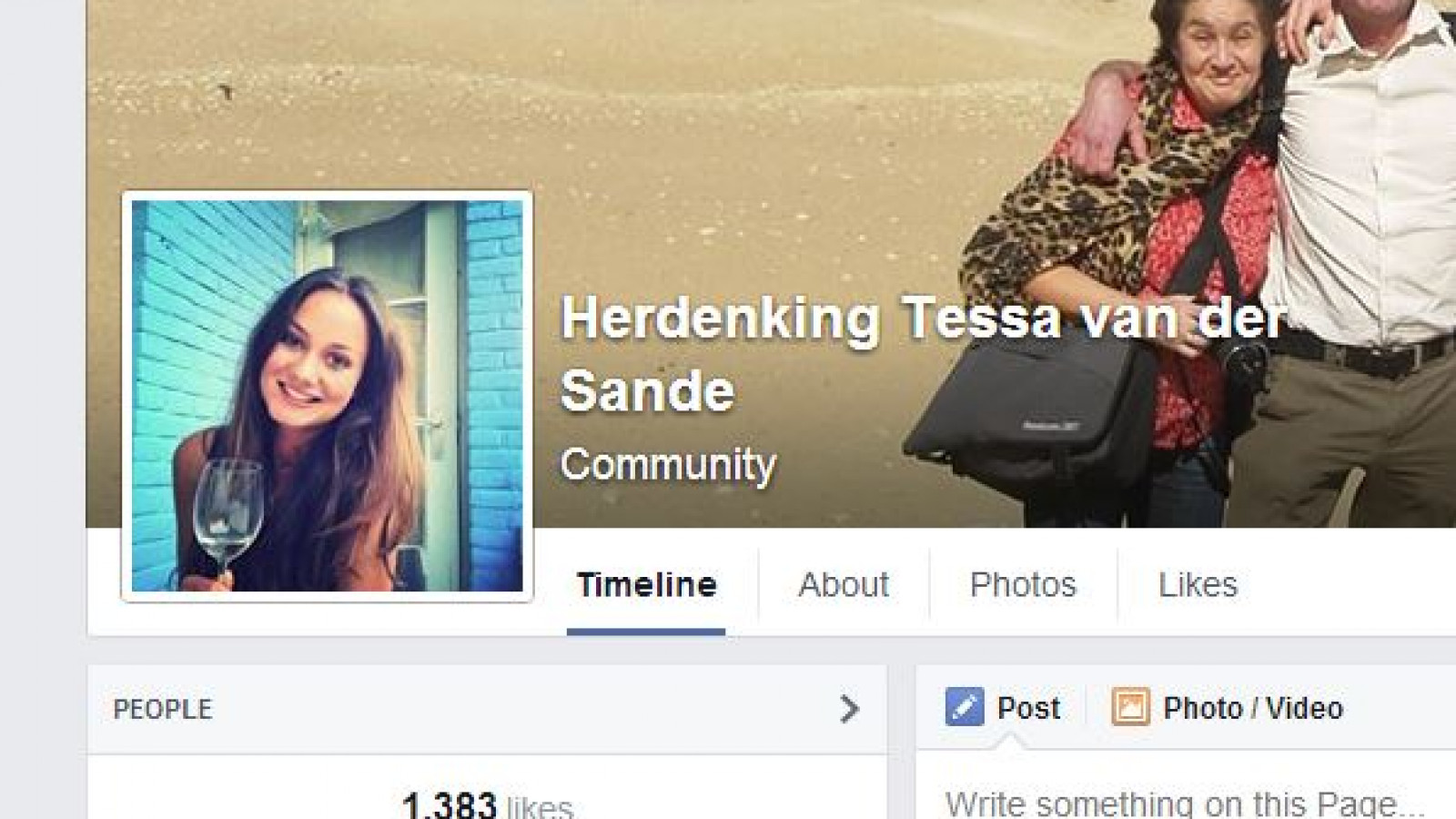 Facebook / Herdenking Tessa van der Sande