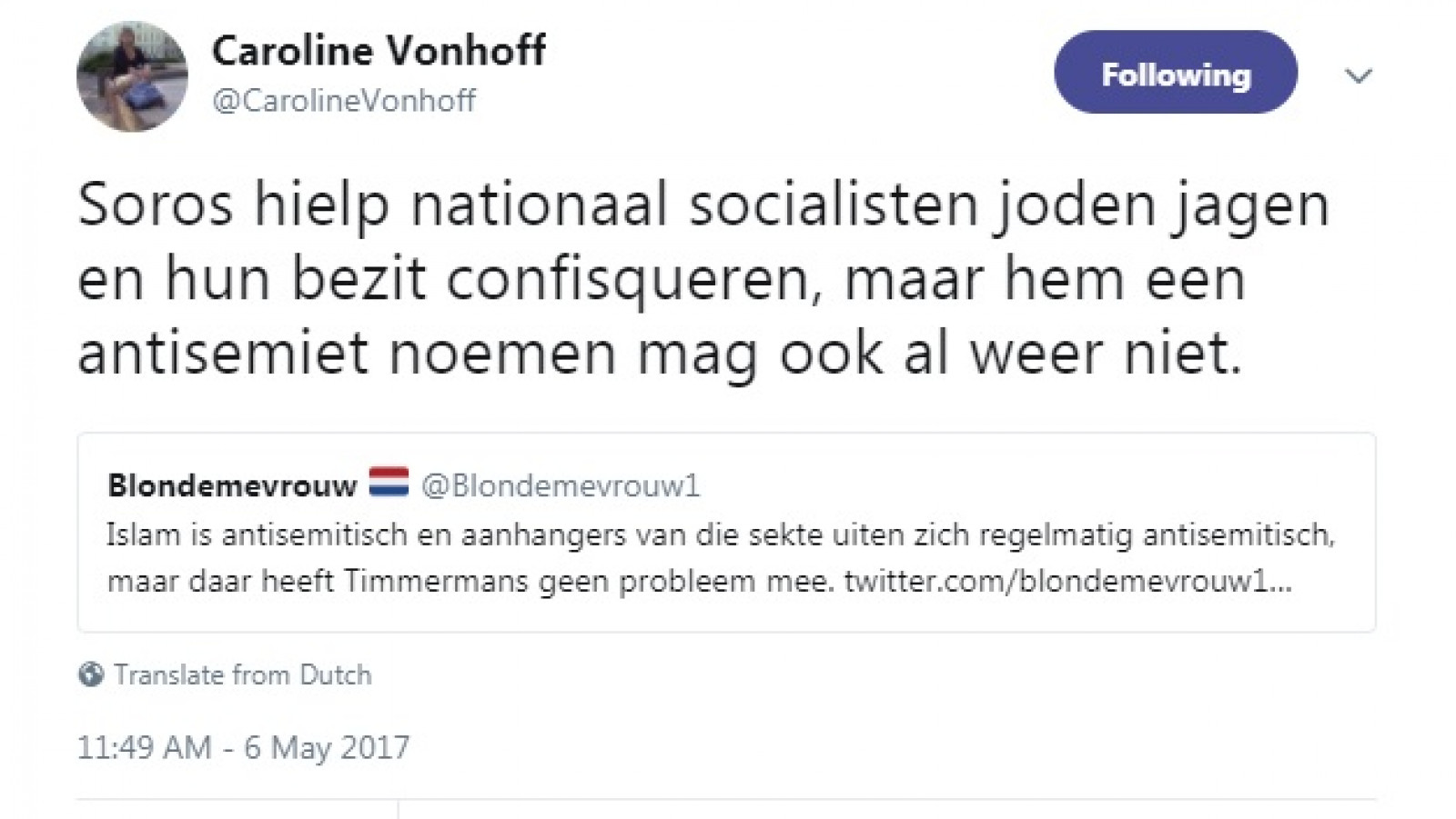 Twitter Caroline Vonhoff