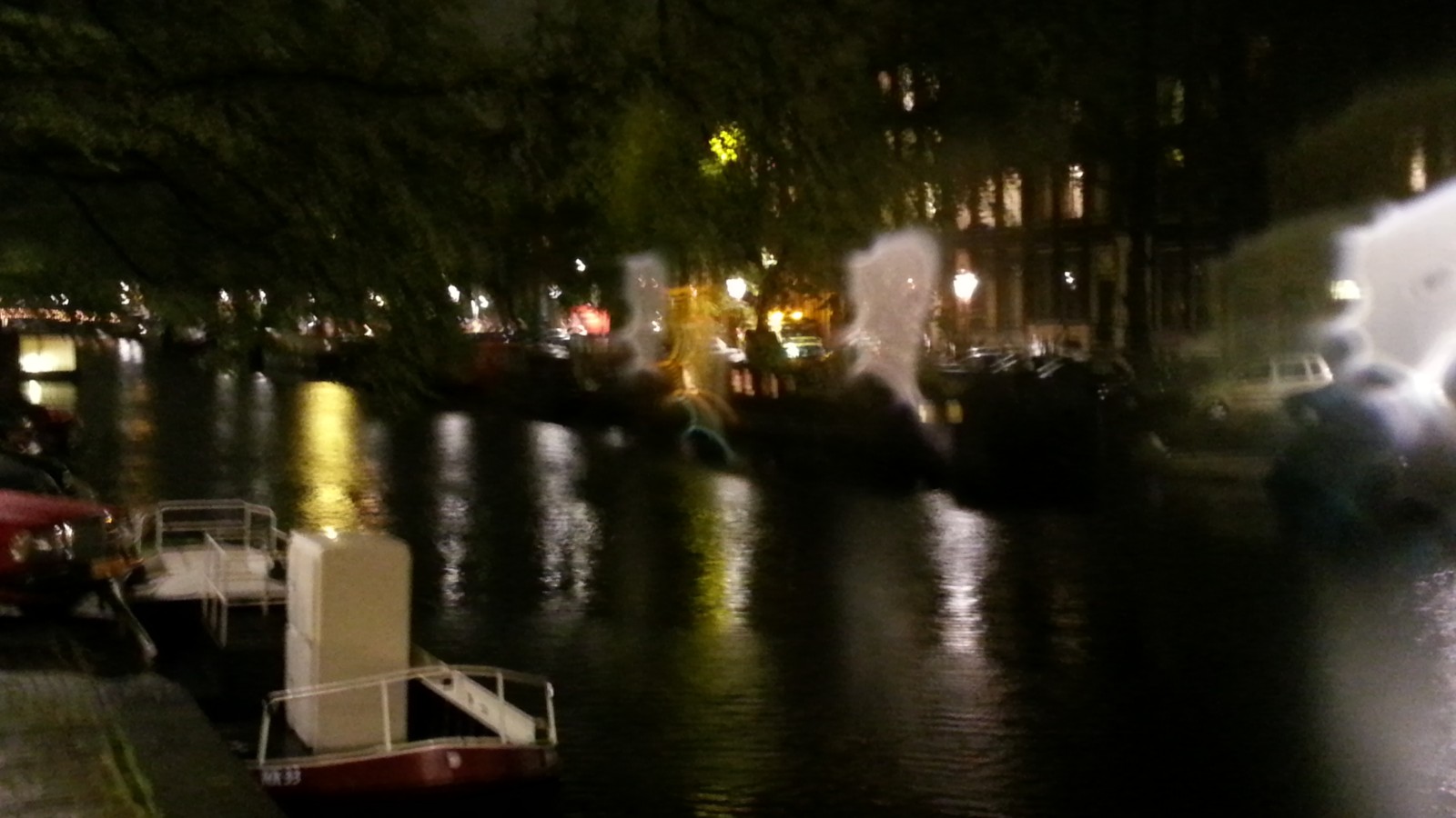 Persoon te water in het Singel