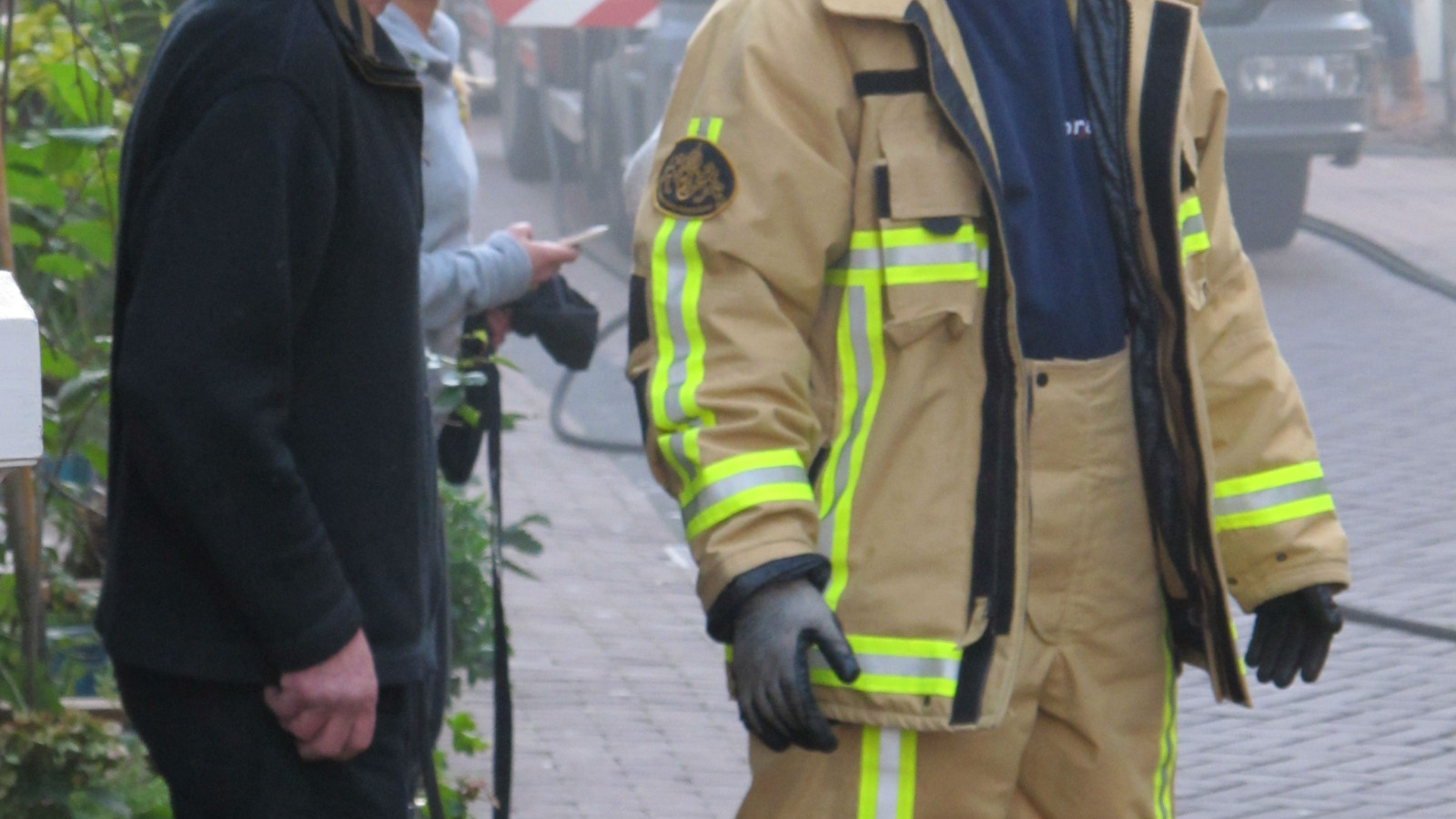 Brand hazenstraat in kleding pand.
