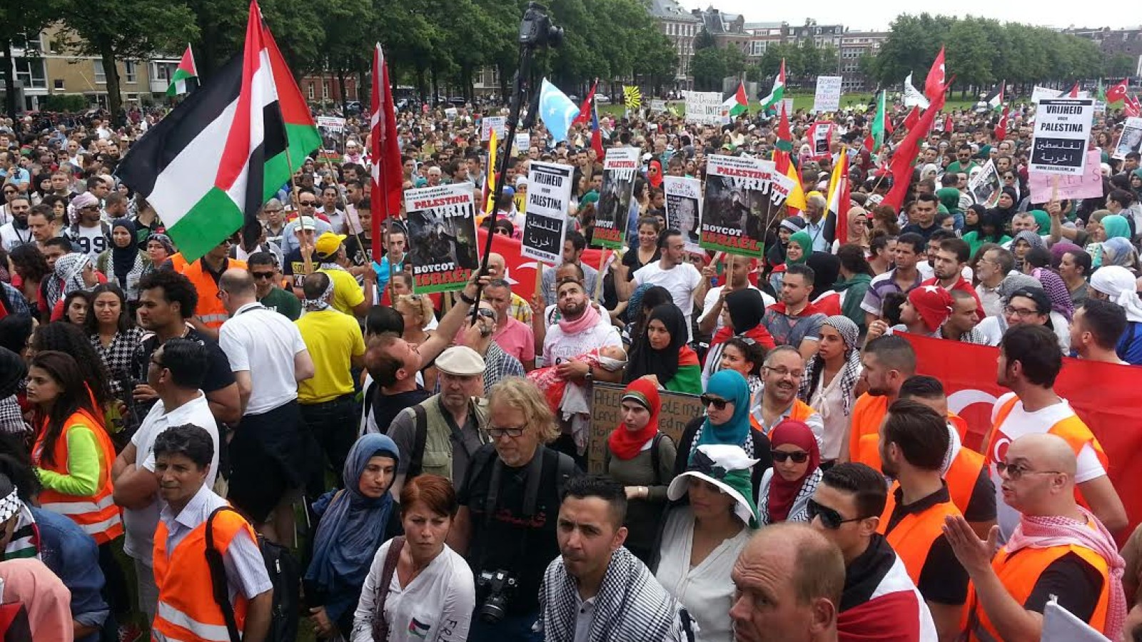 Duizenden bij pro-Palestijns protest