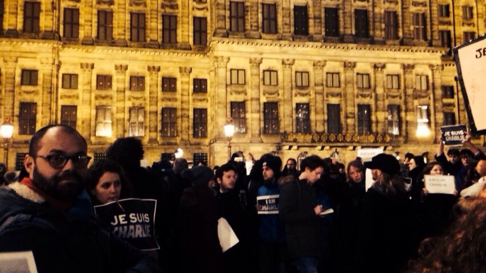 Bijeenkomst Dam persvrijheid Charlie Hebdo