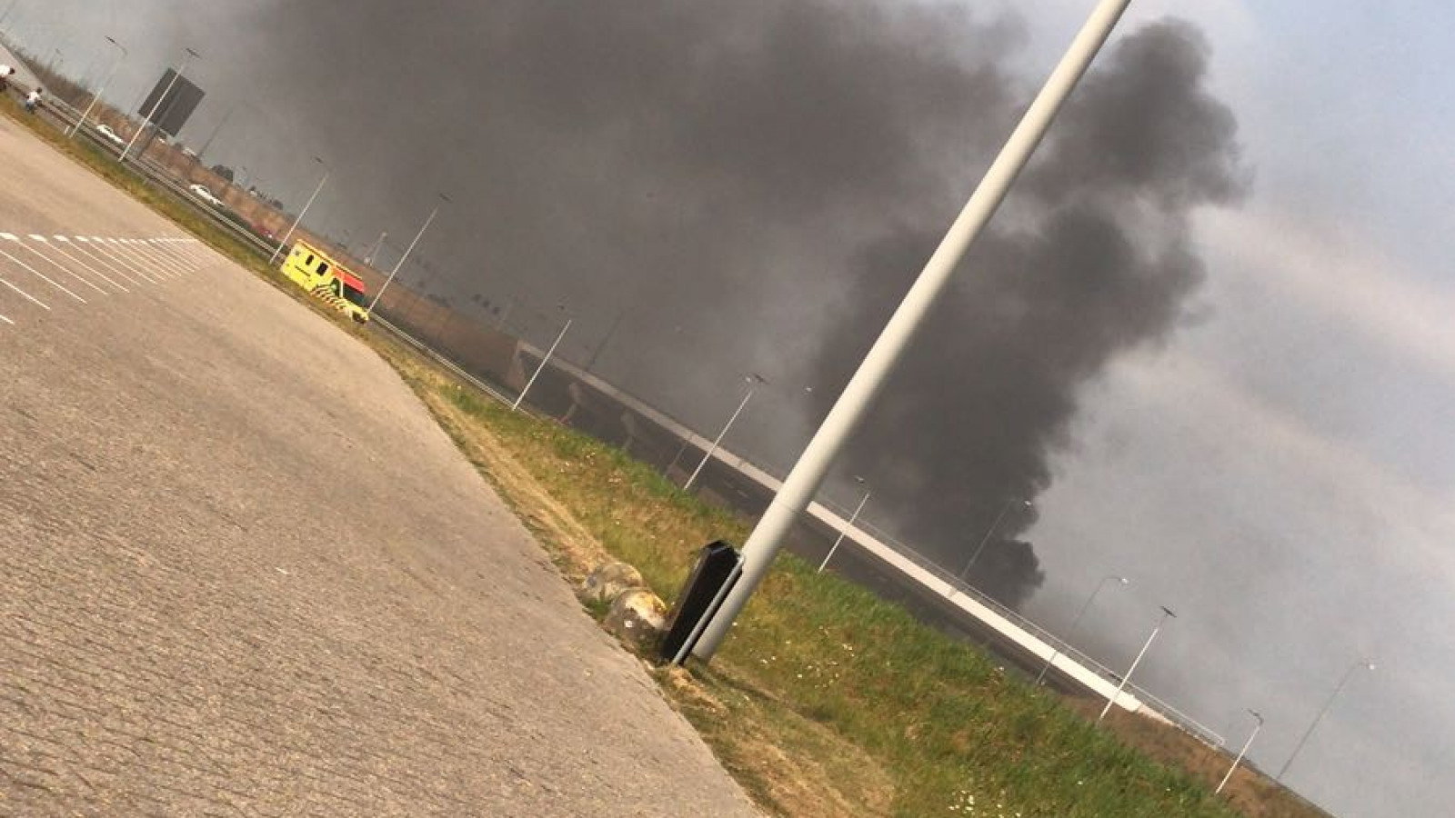 grote brand op a9