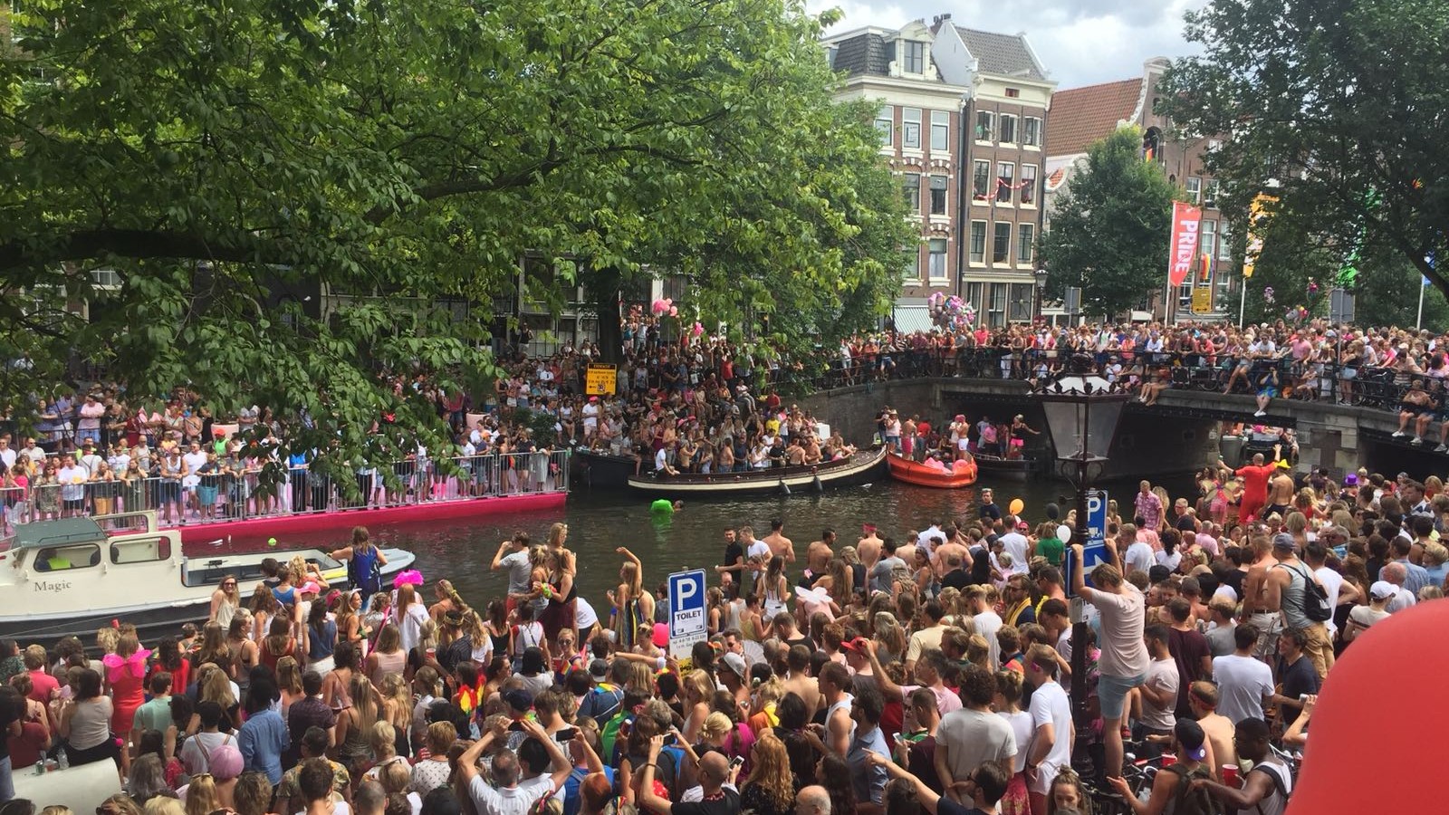 canal parade 2018 stock algemeen drukte