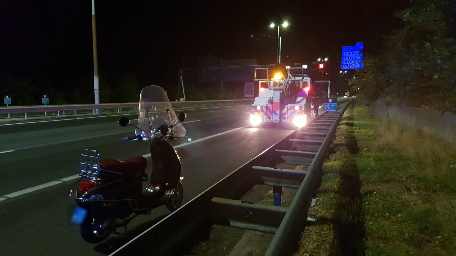 snorscooter, a10, oost, ring, zeeburgertunnel, 18 augustus 2018