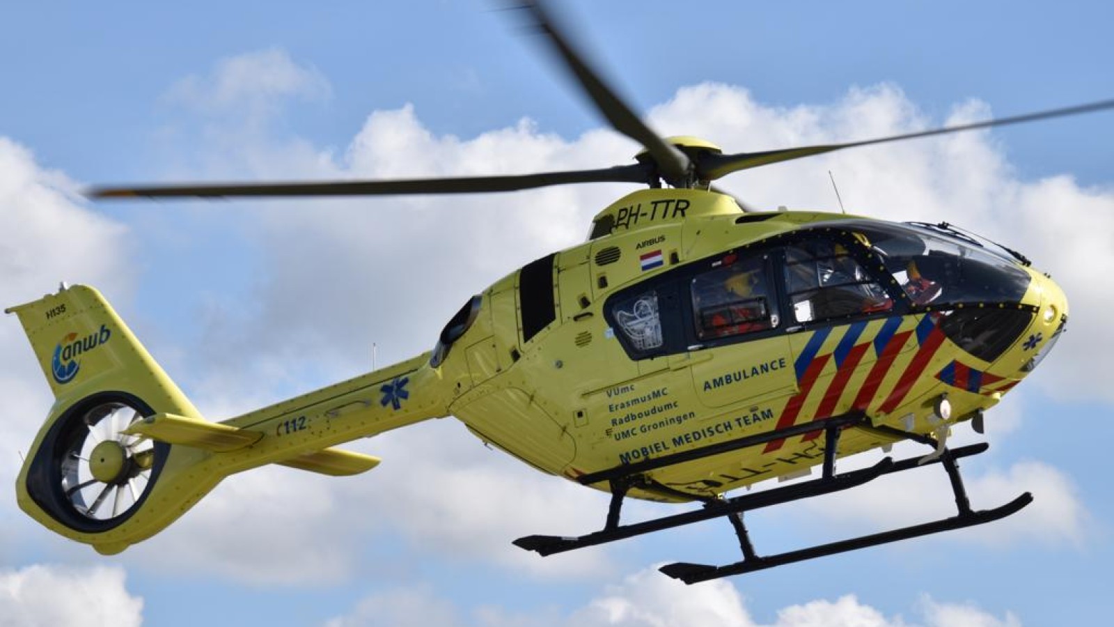 helikopter, traumahelikopter, A200, Halfweg, ongeluk, kettingbotsing, 15 september 2018