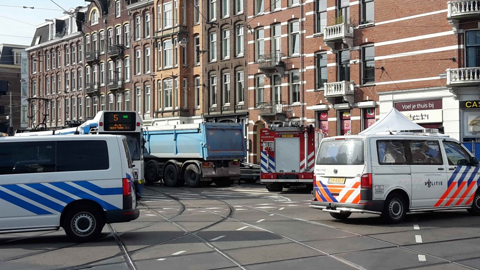 fietser, vrachtwagen, ongeluk, marnixstraat, rozengracht, 23 april 2019