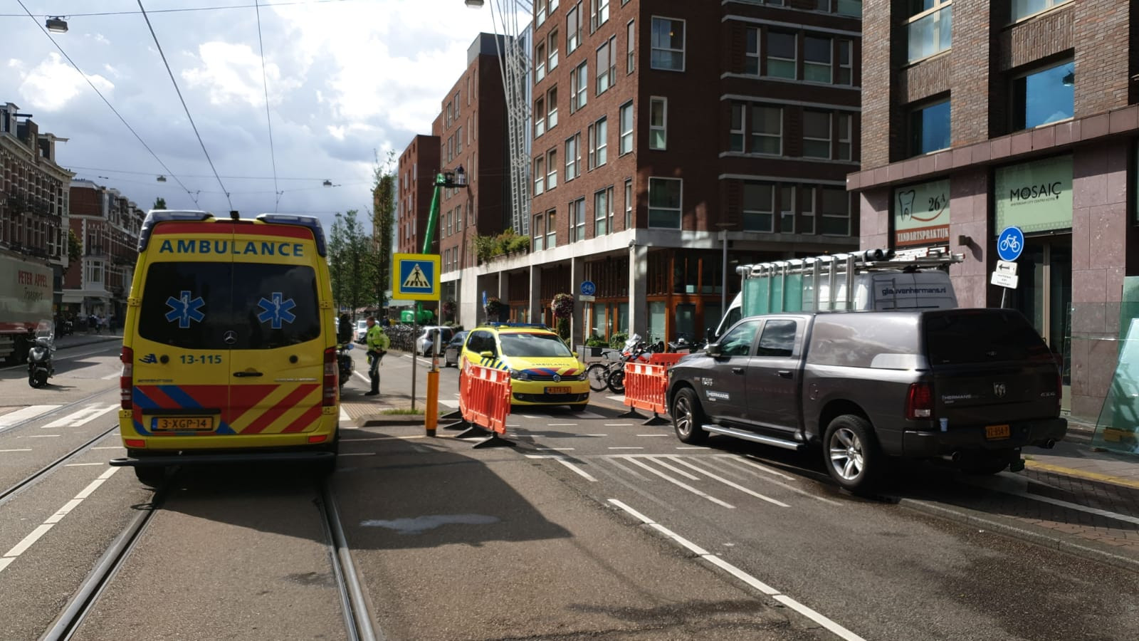 gewonde bij ongeluk in pand Eerste Constantijn Huygensstraat