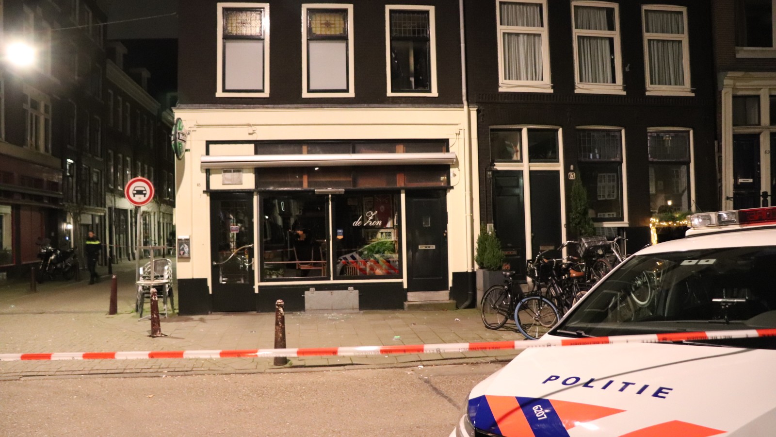 Schietpartij/beschieting Café De Zon Lindengracht Noorderkerkstraat Jordaan 08-02-2020