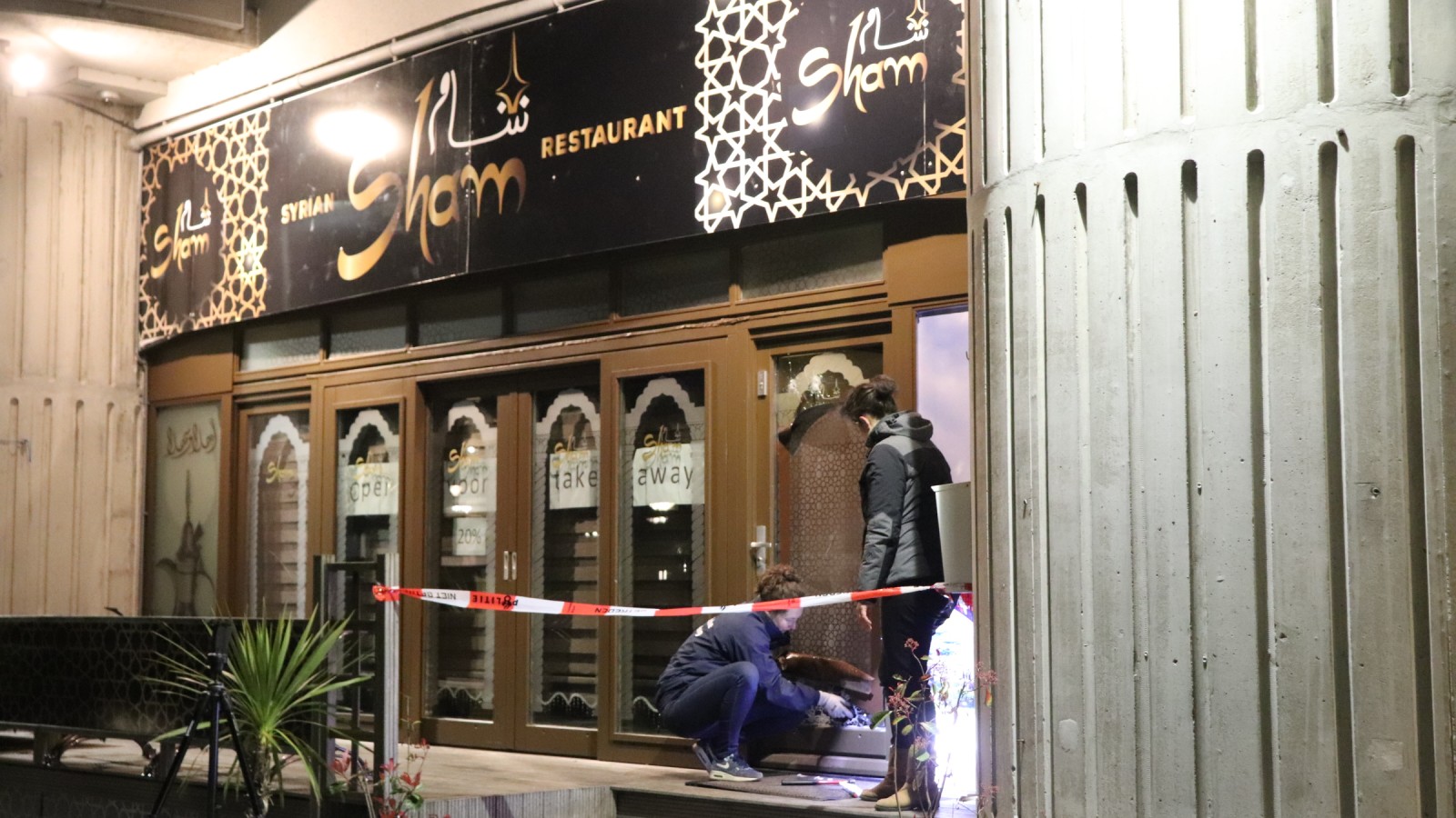 Vernieling  bij Syrisch Restaurant Sham