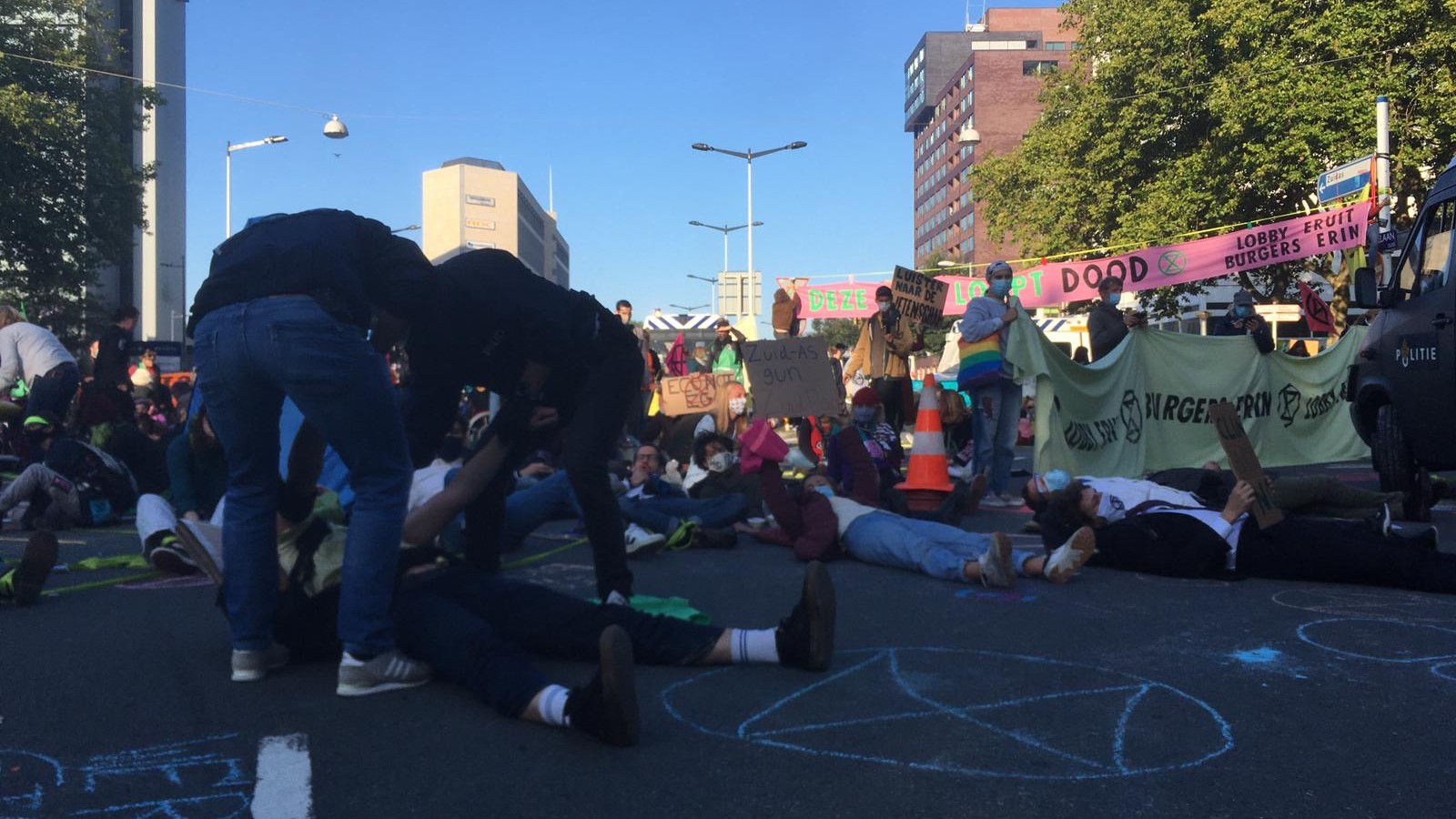 Blokkade Europaboulevard/De Boelelaan