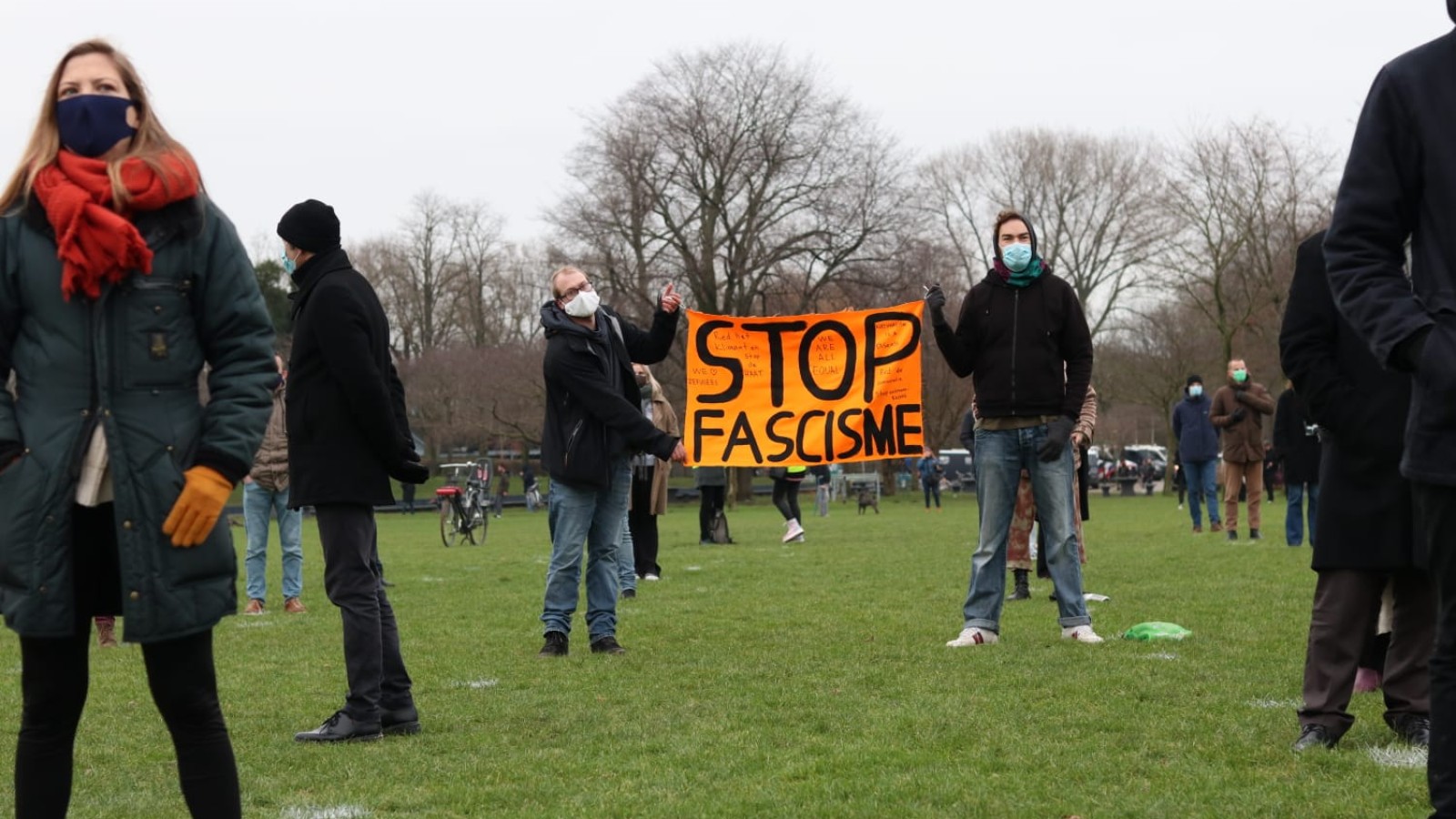 Honderden bij protest tegen fascisme in Westerpark