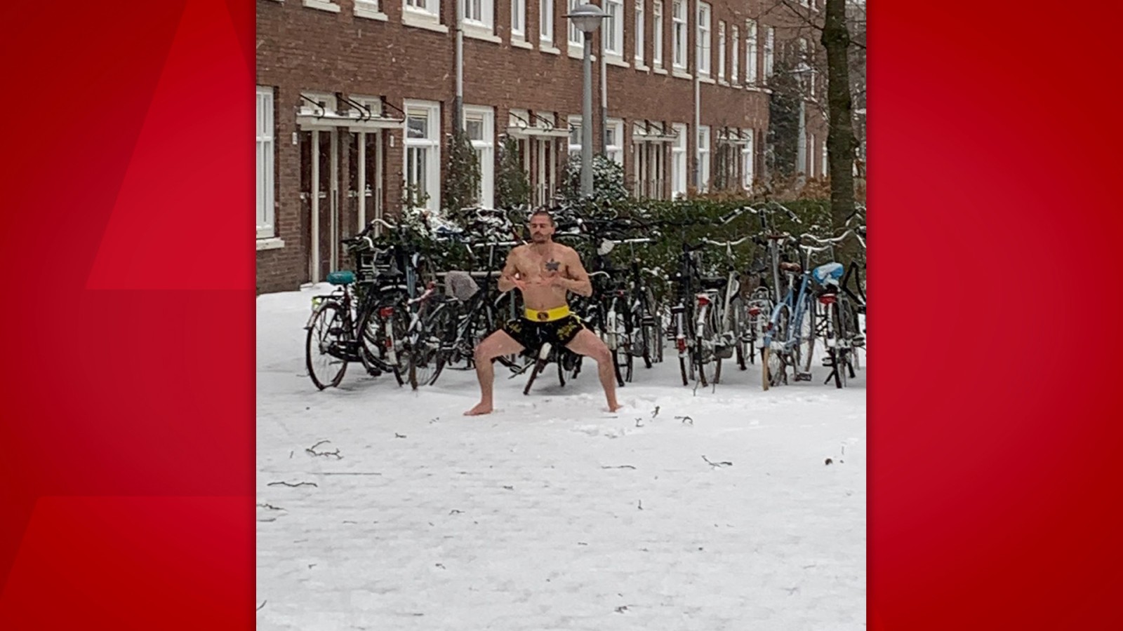 Sneeuw in Amsterdam