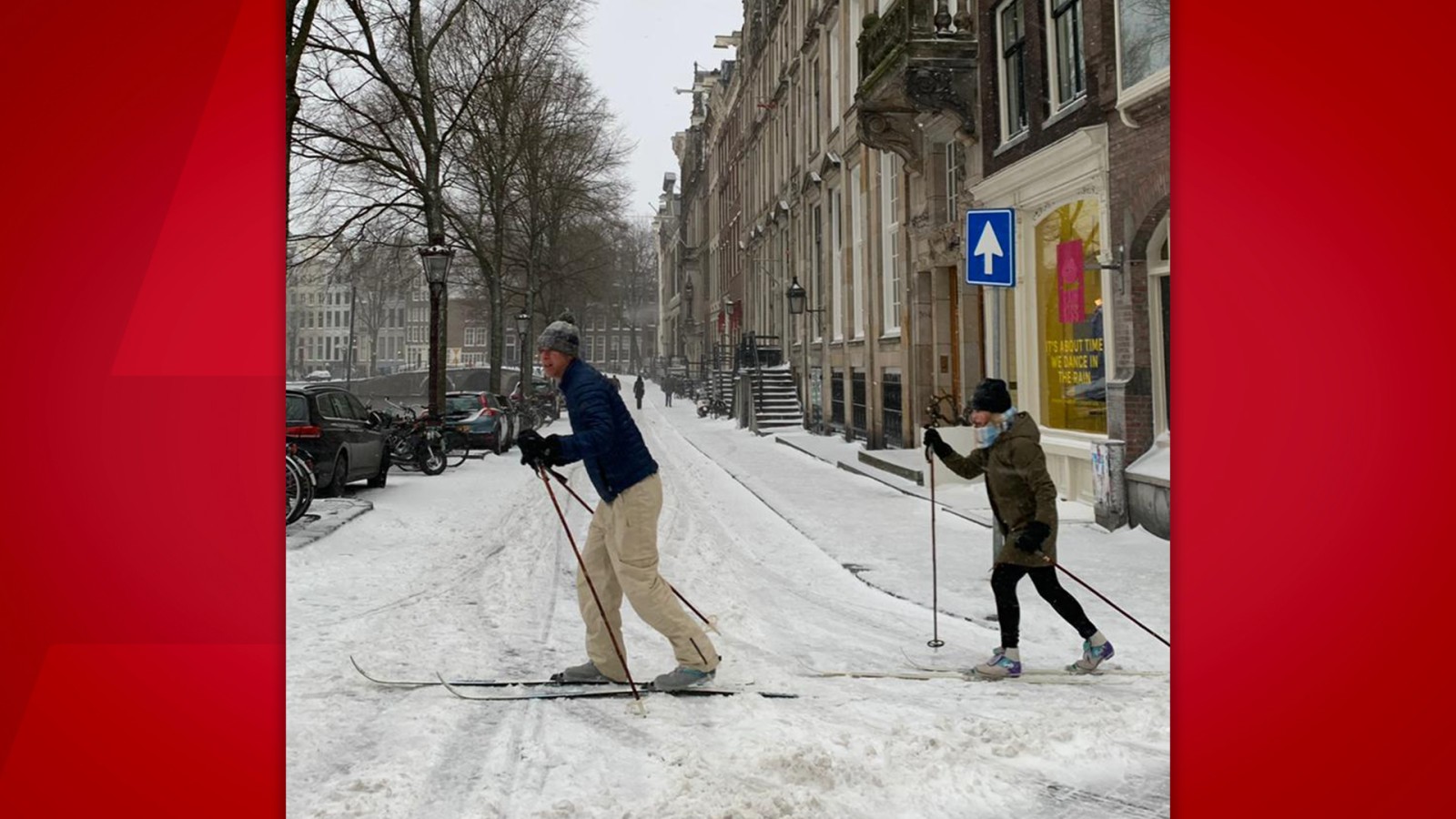 Sneeuw in Amsterdam