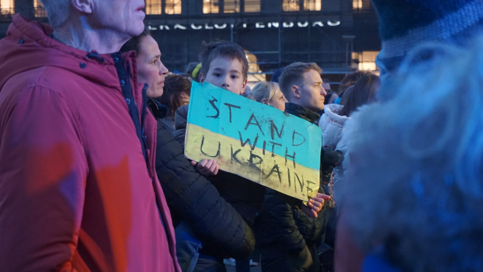 Manifestatie voor Oekraïne op de Dam