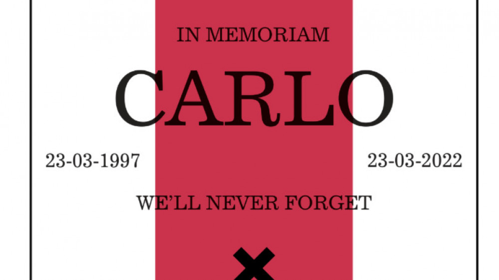 F side Eert Carlo Picornie Met Paginagrote Rouwadvertentie AT5