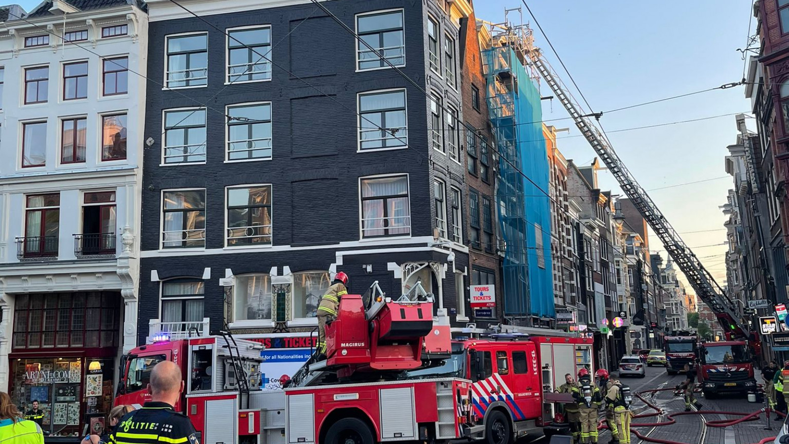 Brand in Leidsestraat