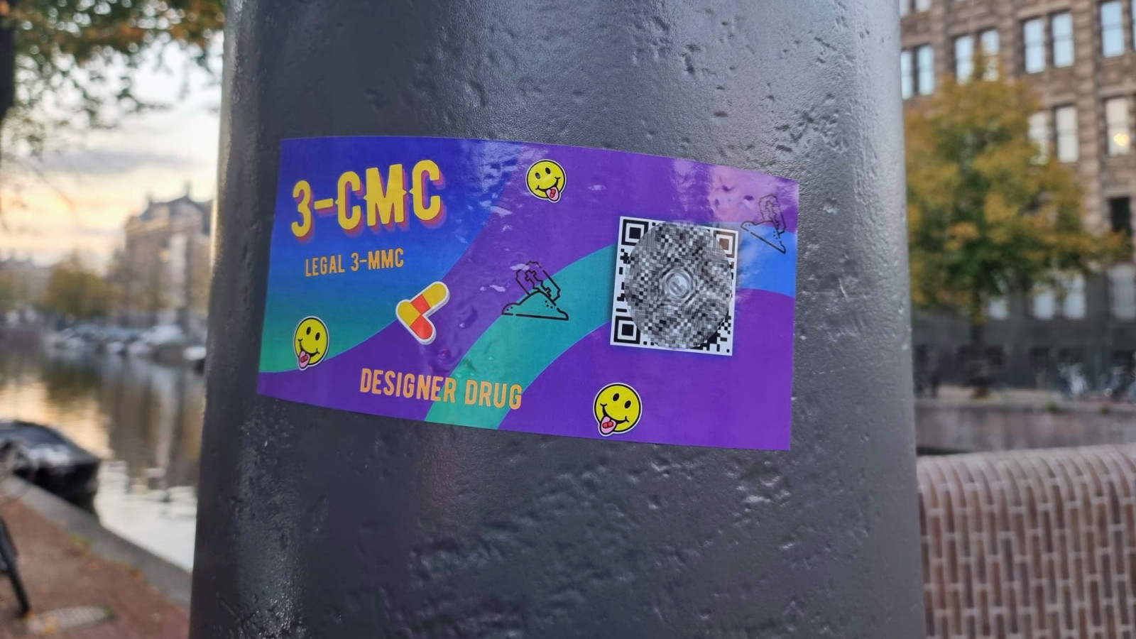 Drugssticker op Vijzelgracht