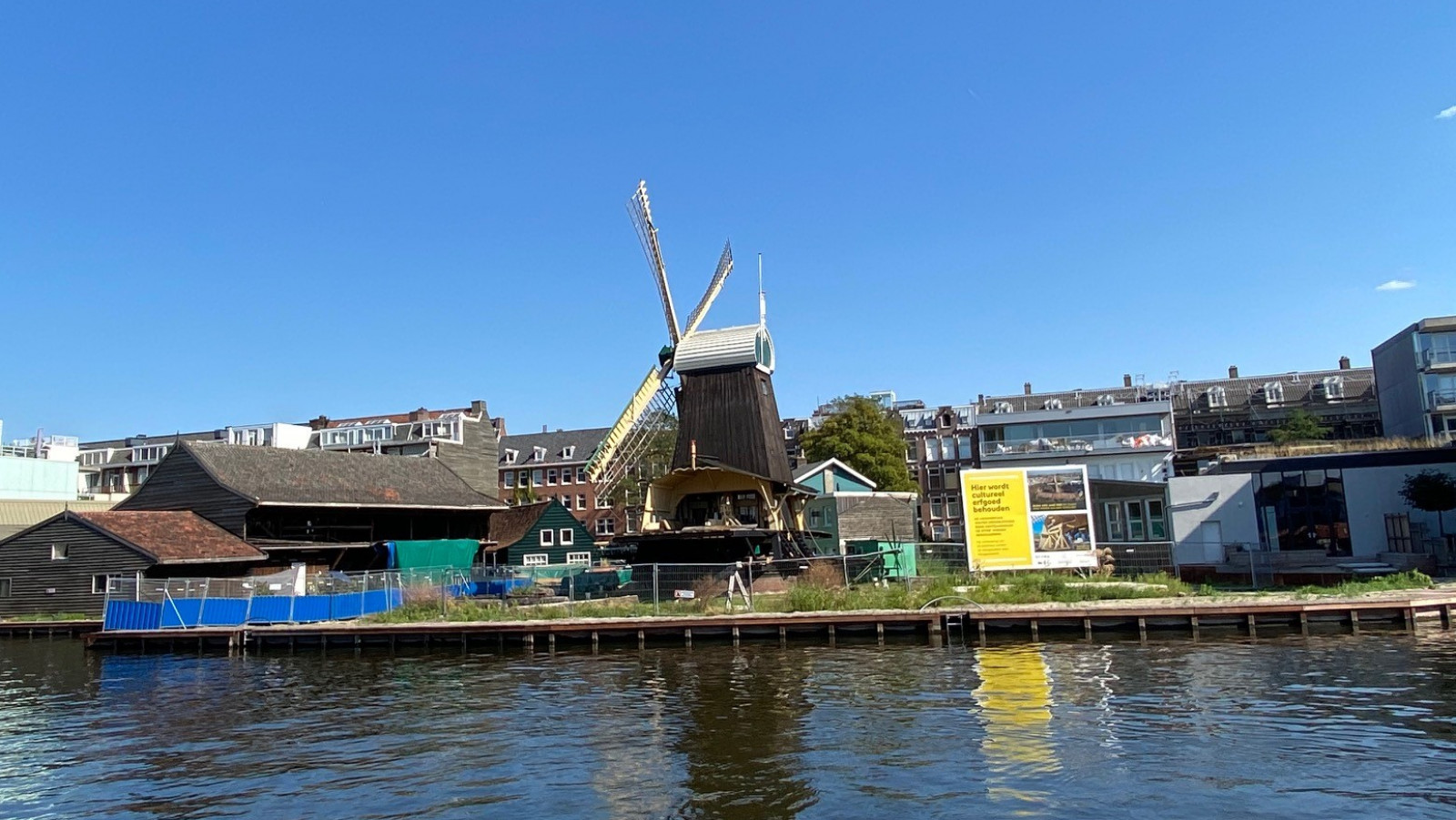 Molen De Otter met de nieuwe kademuur