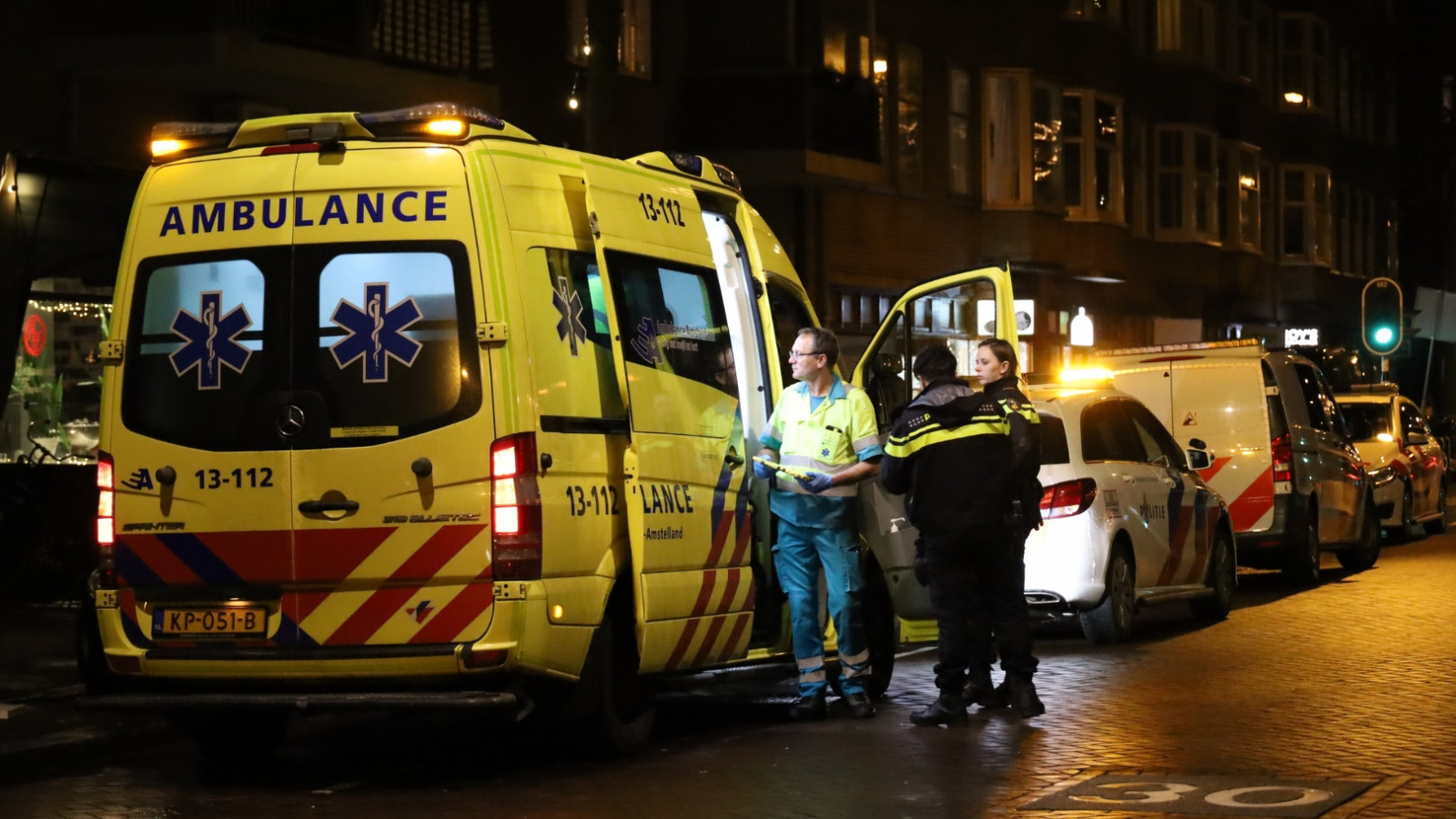 Wounded man in Spaarndammerbuurt