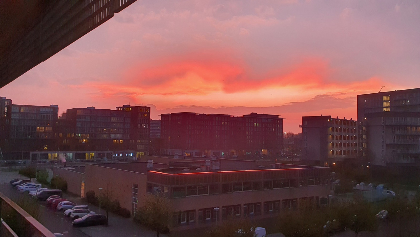 Bijzondere lucht boven de stad