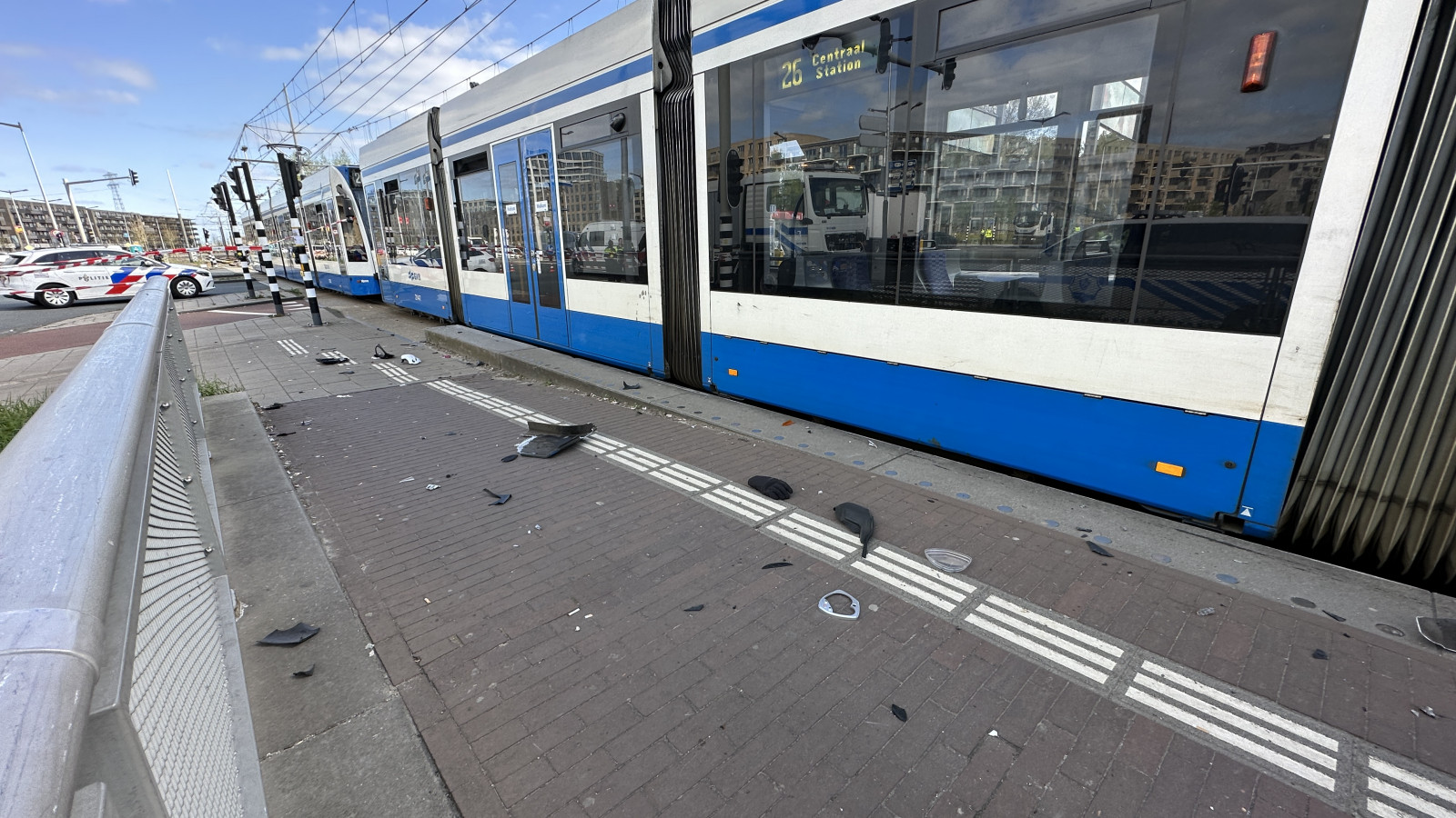 Ongeluk scooter /tram Amsterdam 