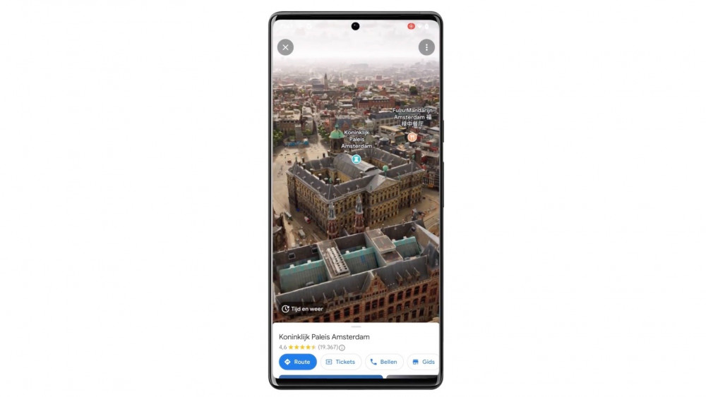 Google Maps flight functionality is now also available in Amsterdam