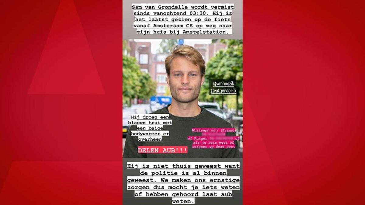 Sam At5 Sam (29) vermist na avond stappen, familie en vrienden doen oproep - AT5