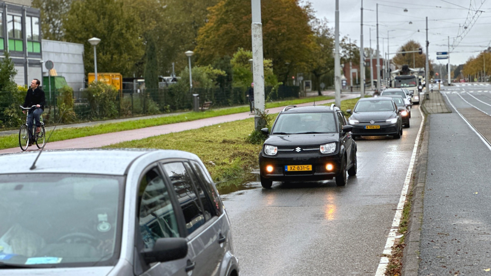 File op de Johan Huizingalaan