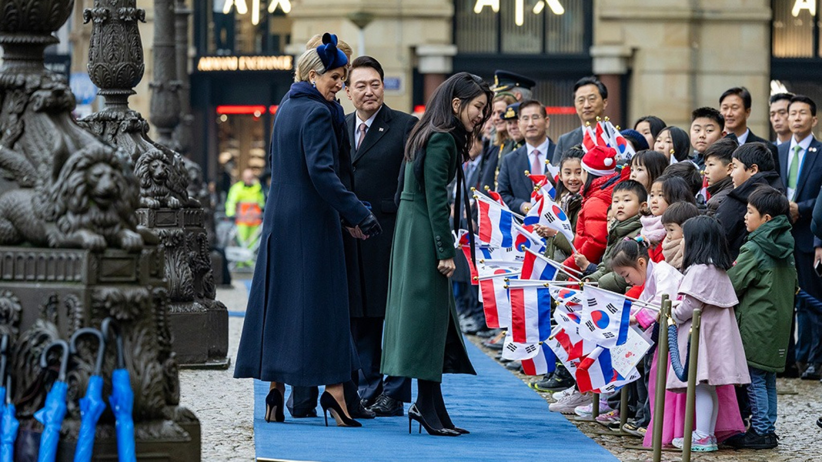President Yoon Suk Yeol van Zuid-Korea met koning Willem-Alexander