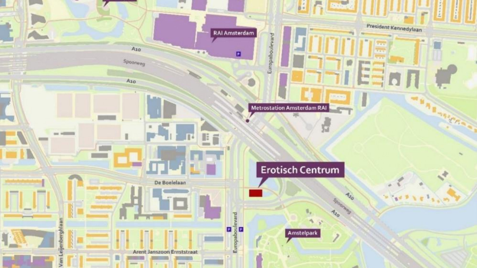 Locatie Europaboulevard erotisch centrum Locatie Europaboulevard erotisch centrum