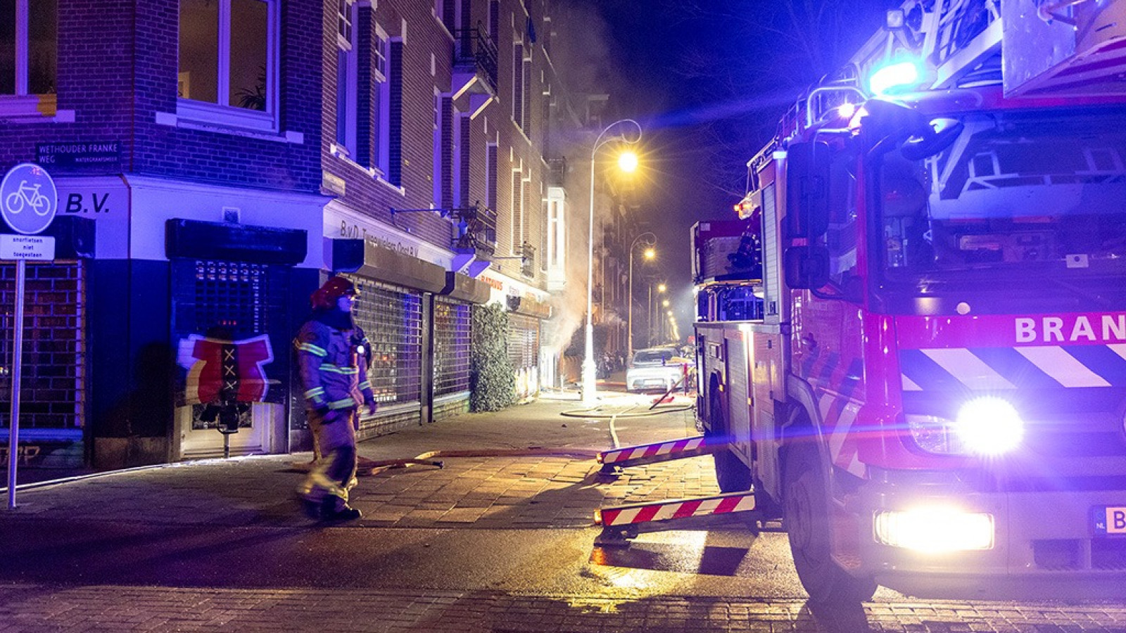 Brand fietsenwinkel Oost