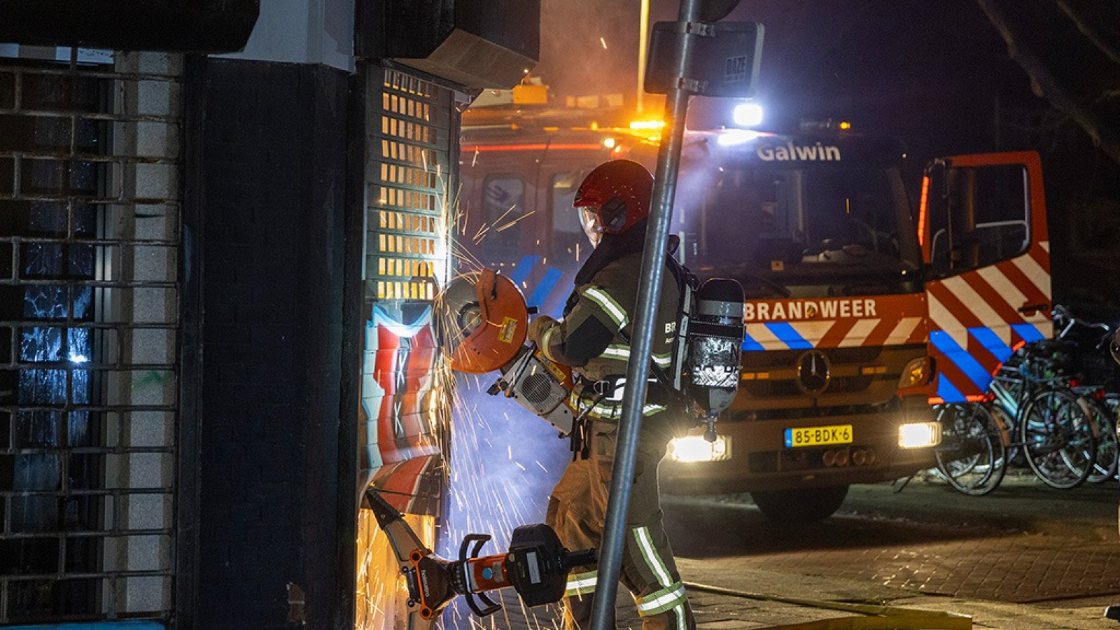 Brand fietsenwinkel Oost