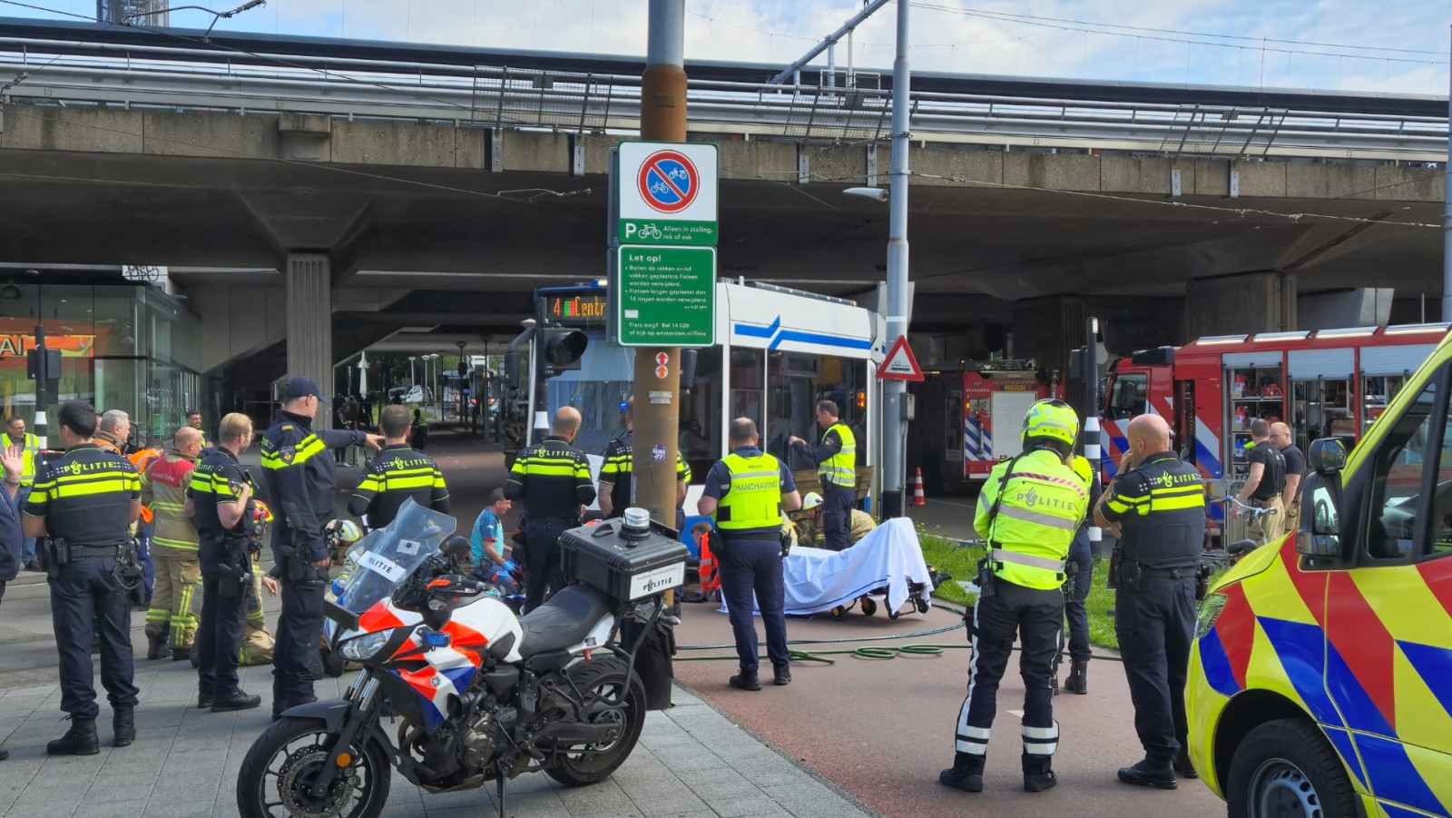 Ongeluk met tram Station RAI