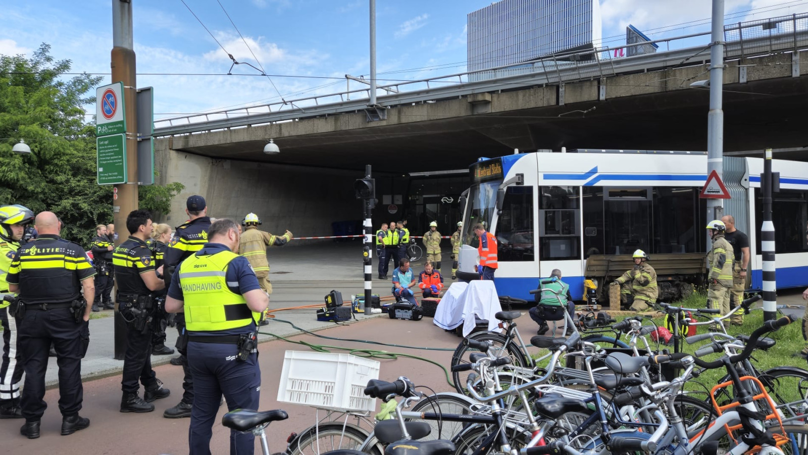 Ongeluk met tram Station RAI