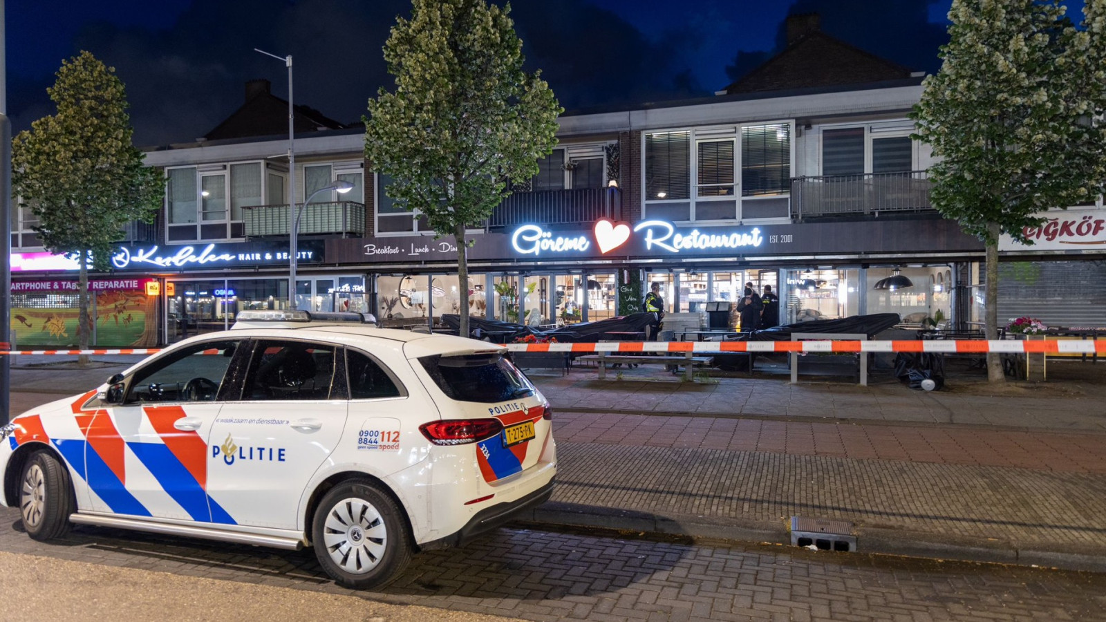 Restaurant Burgemeester de Vlugtlaan beschoten