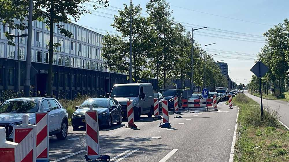 工事のため東環状道路周辺の交通が停止