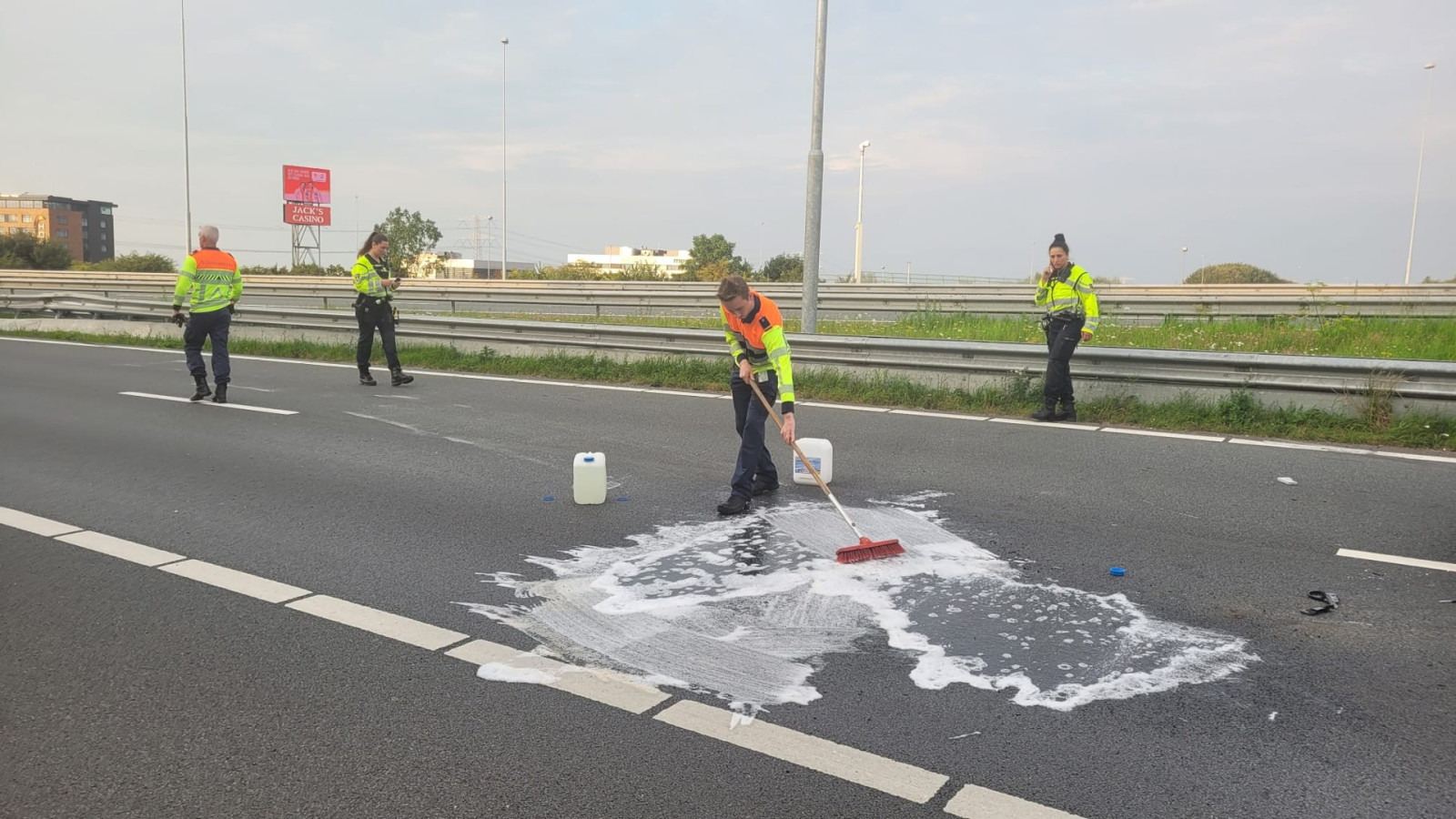 Ongeluk in bocht A8