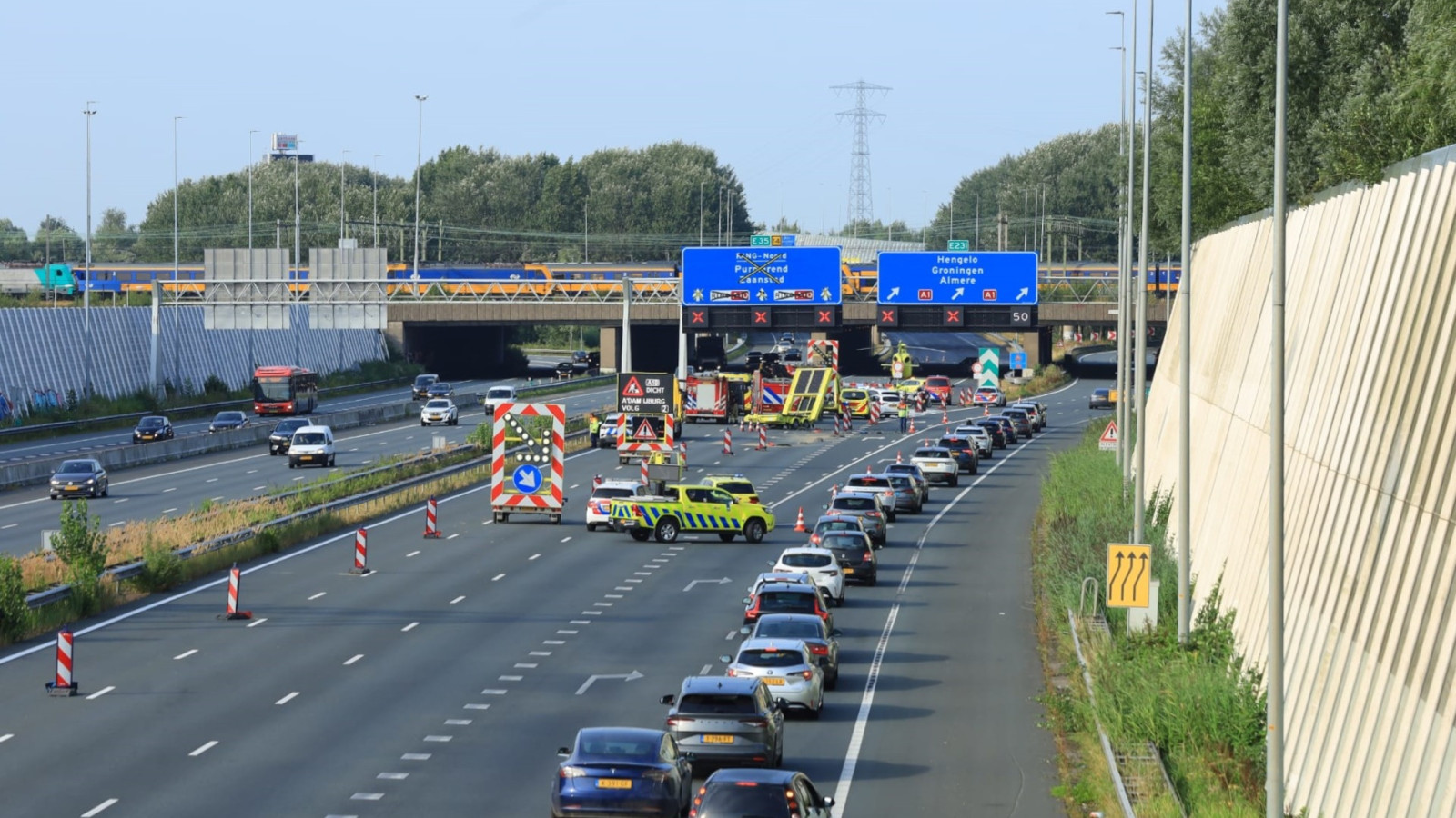 Gewonden bij ongeval A10