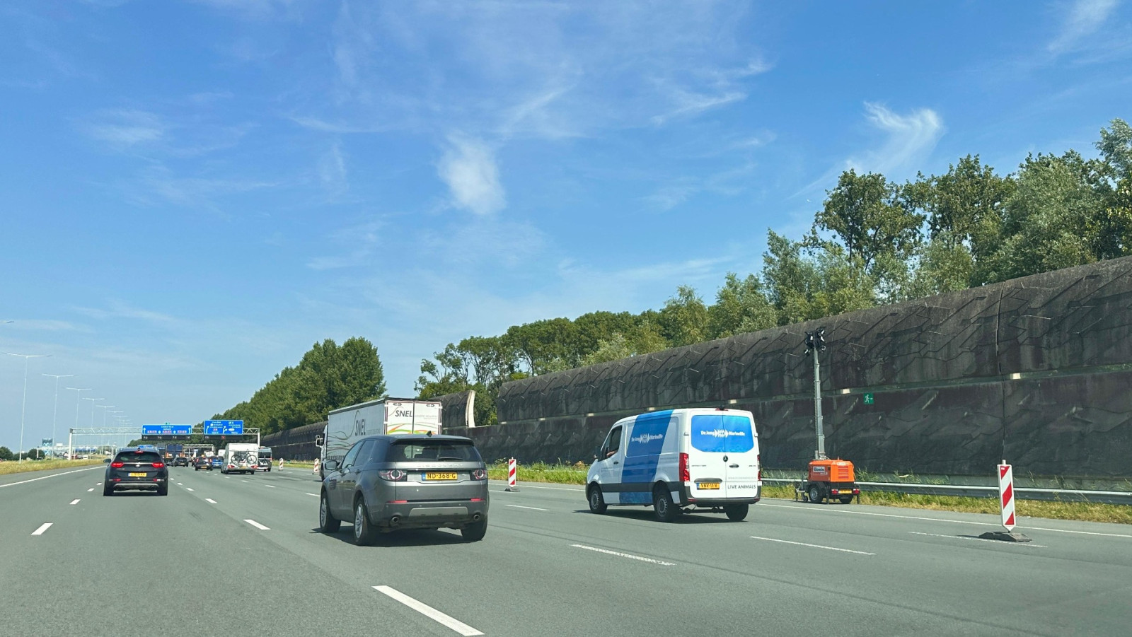 Rijstrook A2 dicht