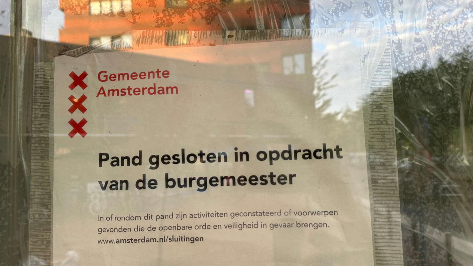 De panden zijn gesloten