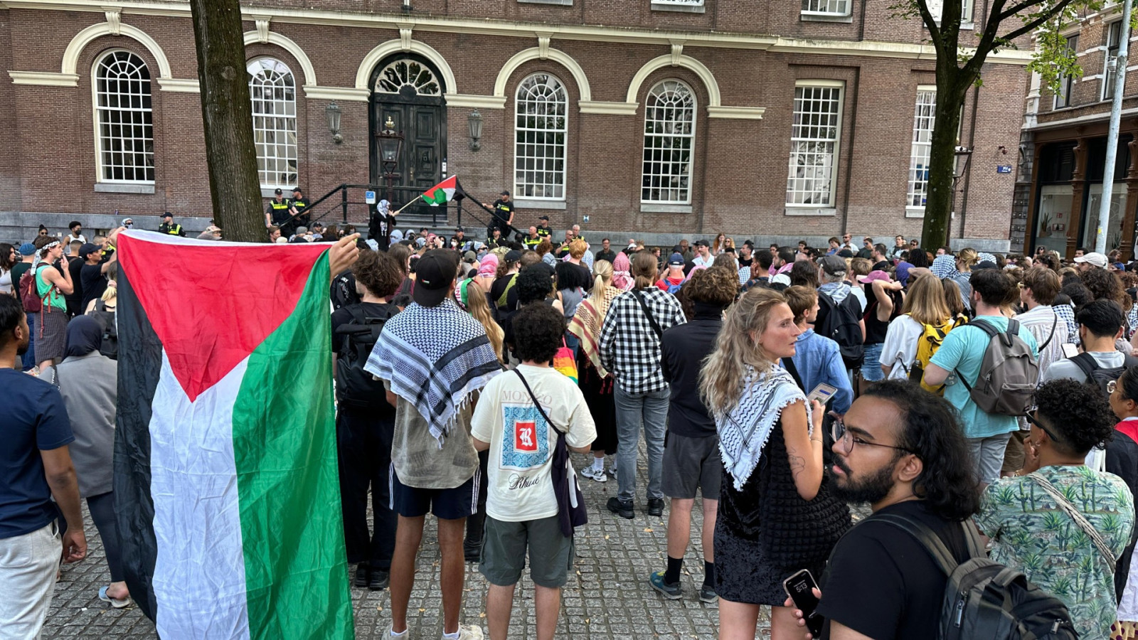 Pro-Palestina demo bij UvA