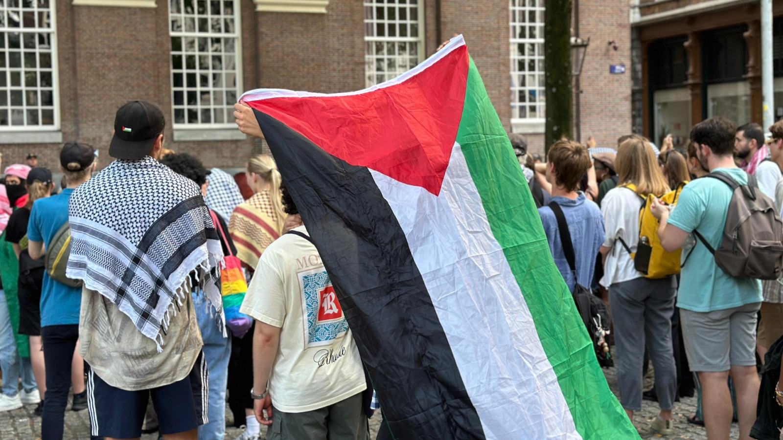 Pro-Palestina demo bij UvA