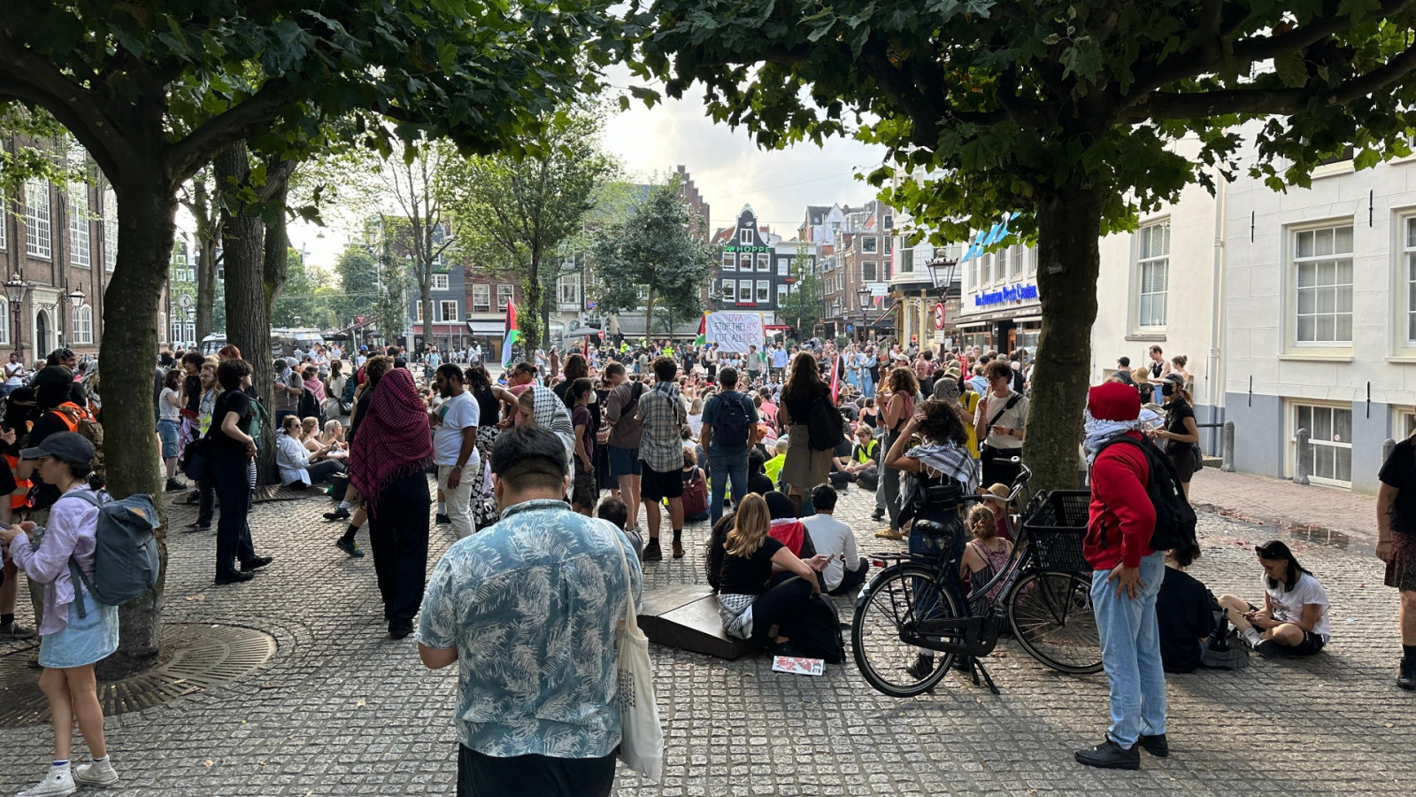 Pro-Palestina demo bij UvA