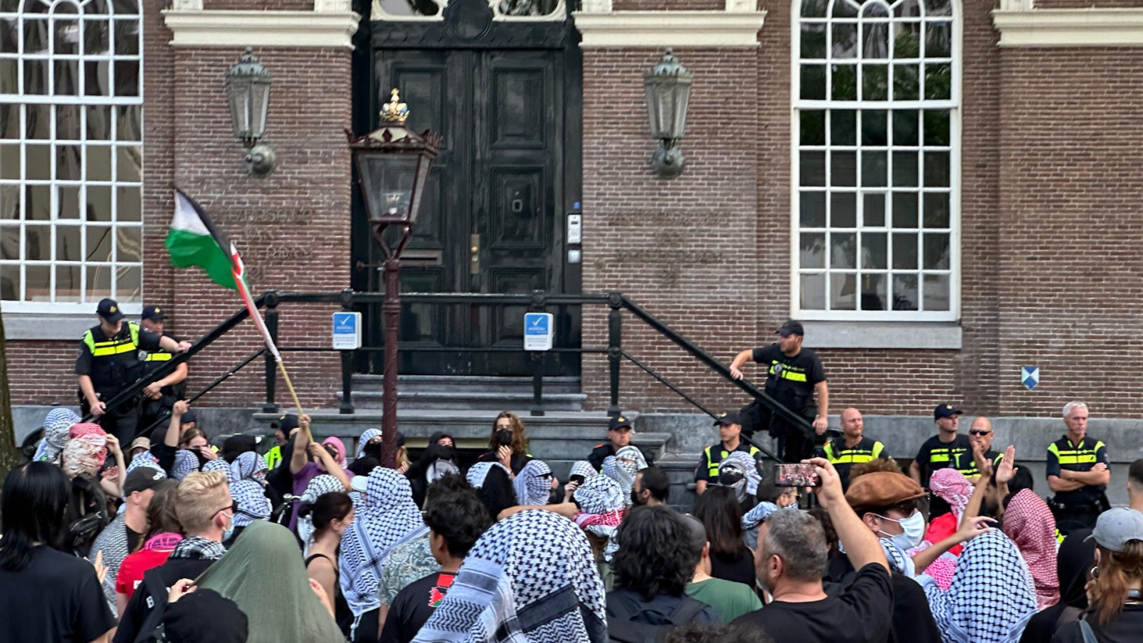 Pro-Palestina demo bij UvA