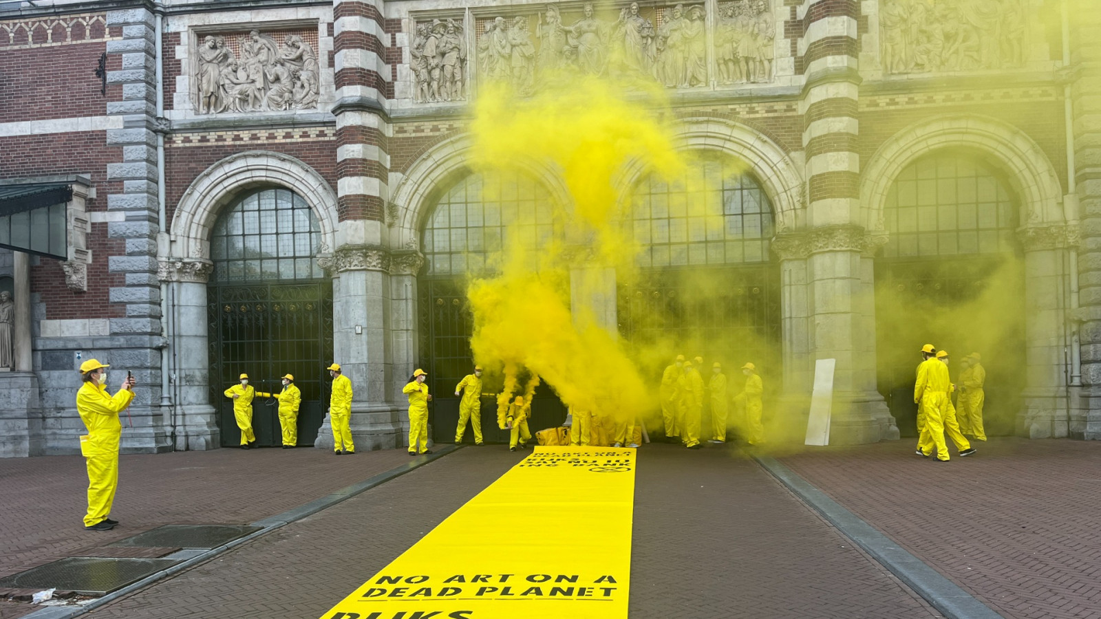 Actie Extinction Rebellion bij Rijksmuseum