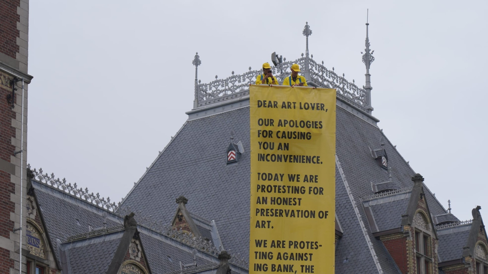 Actie Extinction Rebellion bij Rijksmuseum