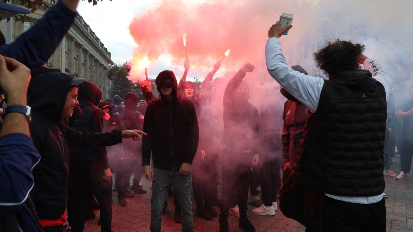 Demonstratie Ajax-supporters op Leidseplein