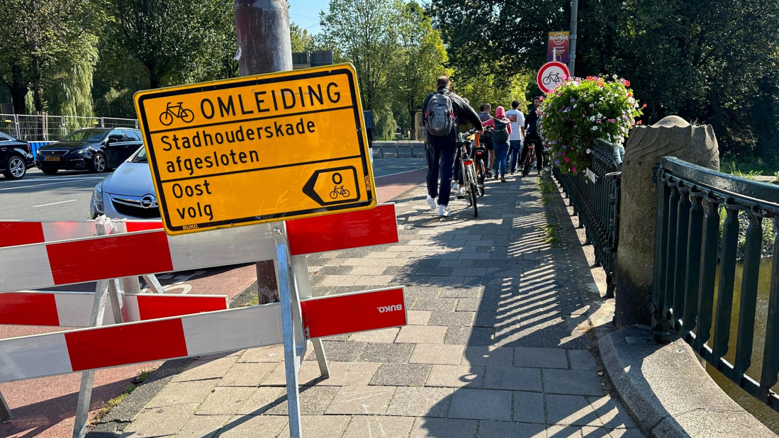 De afsluiting van de Stadhouderskade