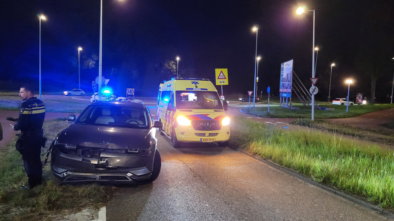 Ongeluk tussen brommobiel en personenauto